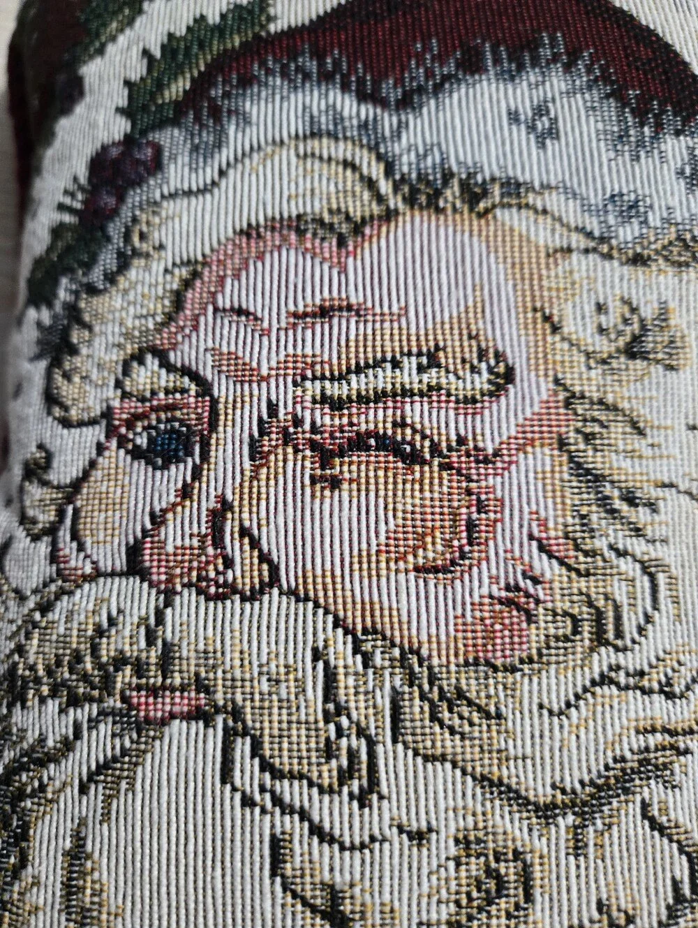 Vintage Newport Santa Tapestry Mini Pillow